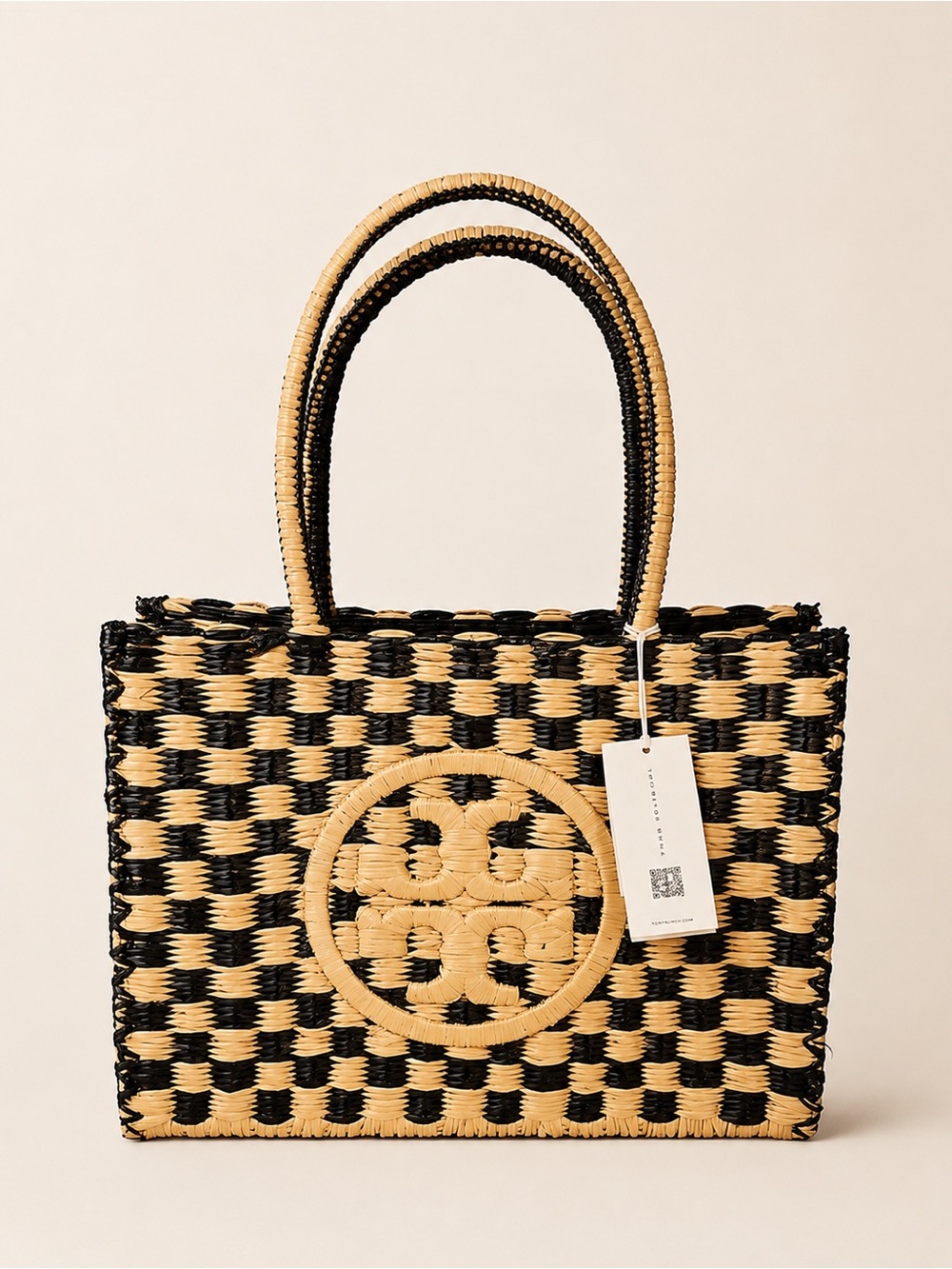 Tory Burch Ella Crocheted Raffia Tote NWT